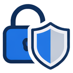 Lock and shield icon representing security or data protection.