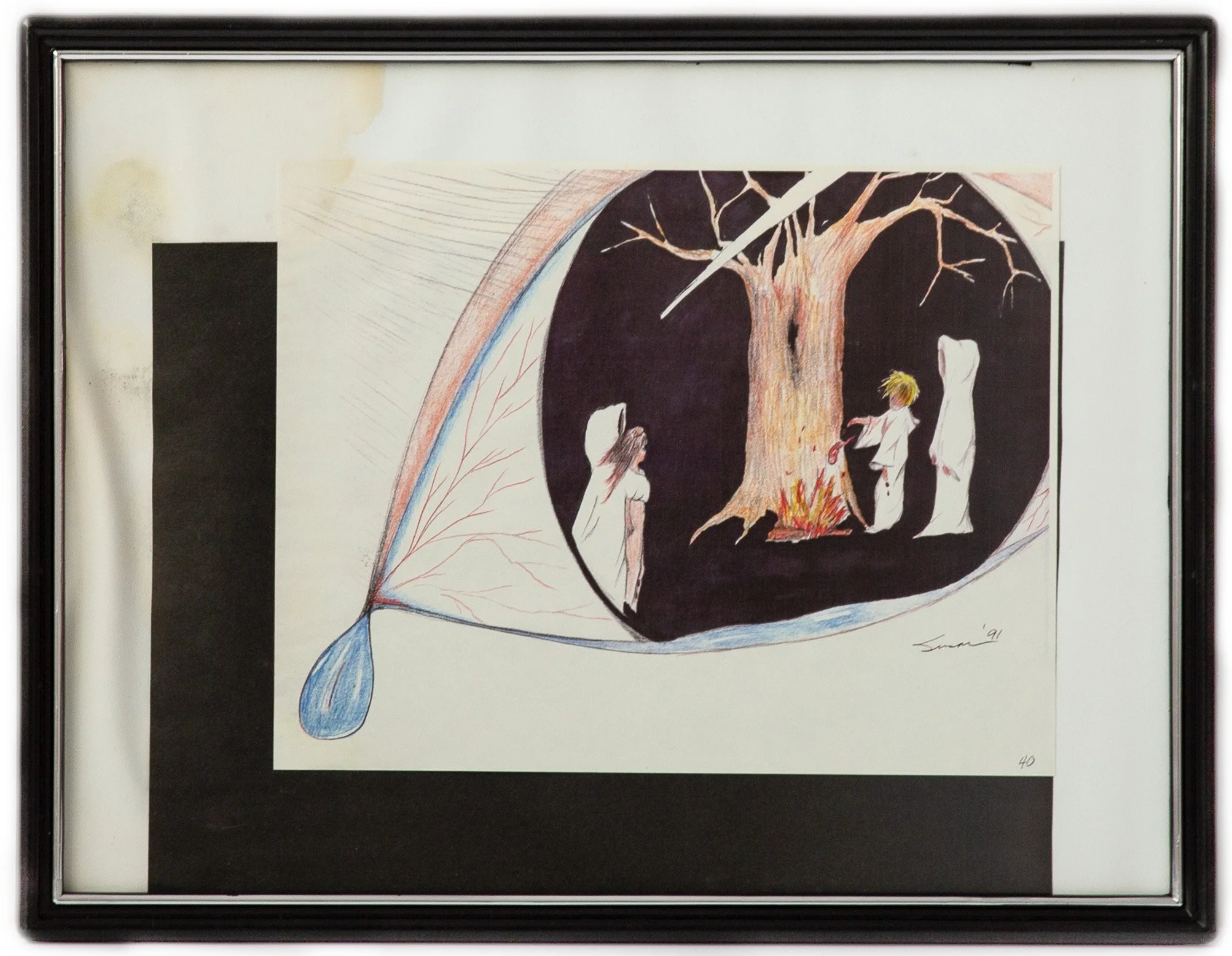 "The Eyes Have It" - Susan O.W., Colored Pencil on Paper, 1991