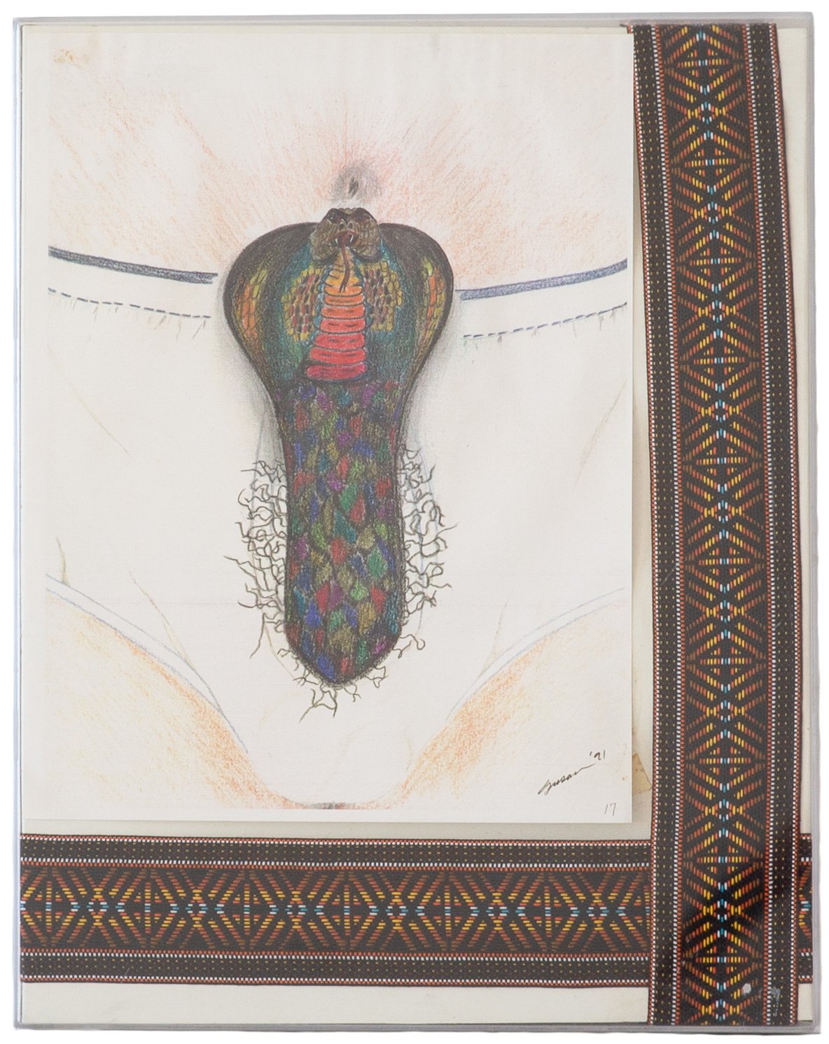 "Nothing Charming" - Susan O.W., Mixed Media on Paper, 1991