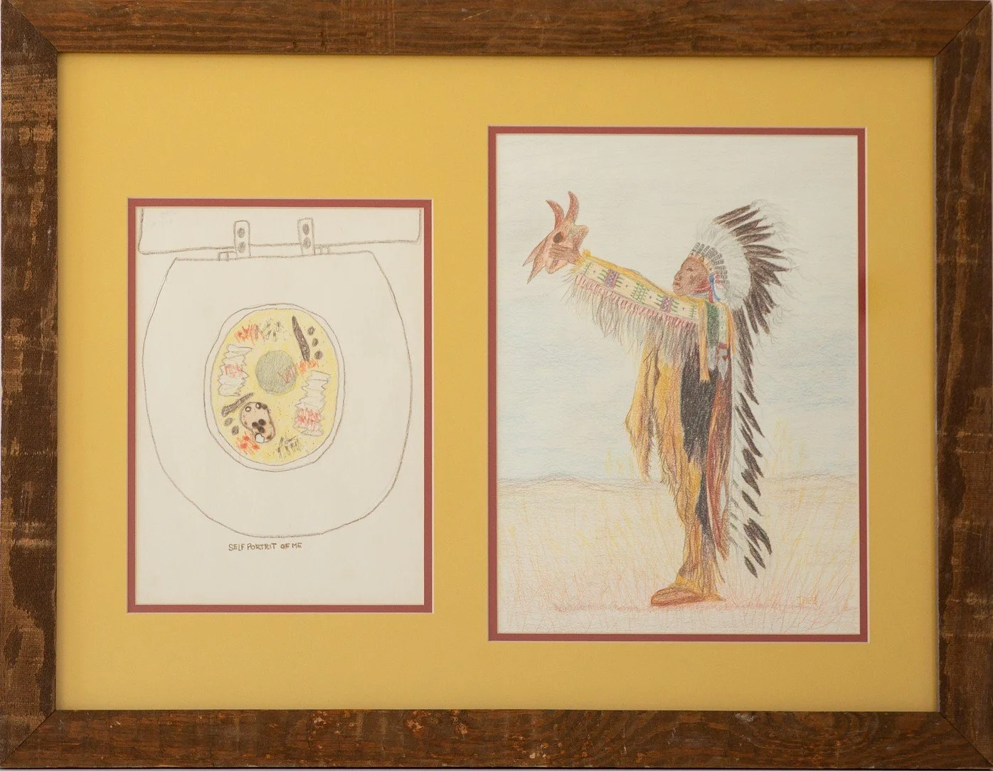 "Two Self Portraits" - Barbara Bach, Colored Pencil on Paper
