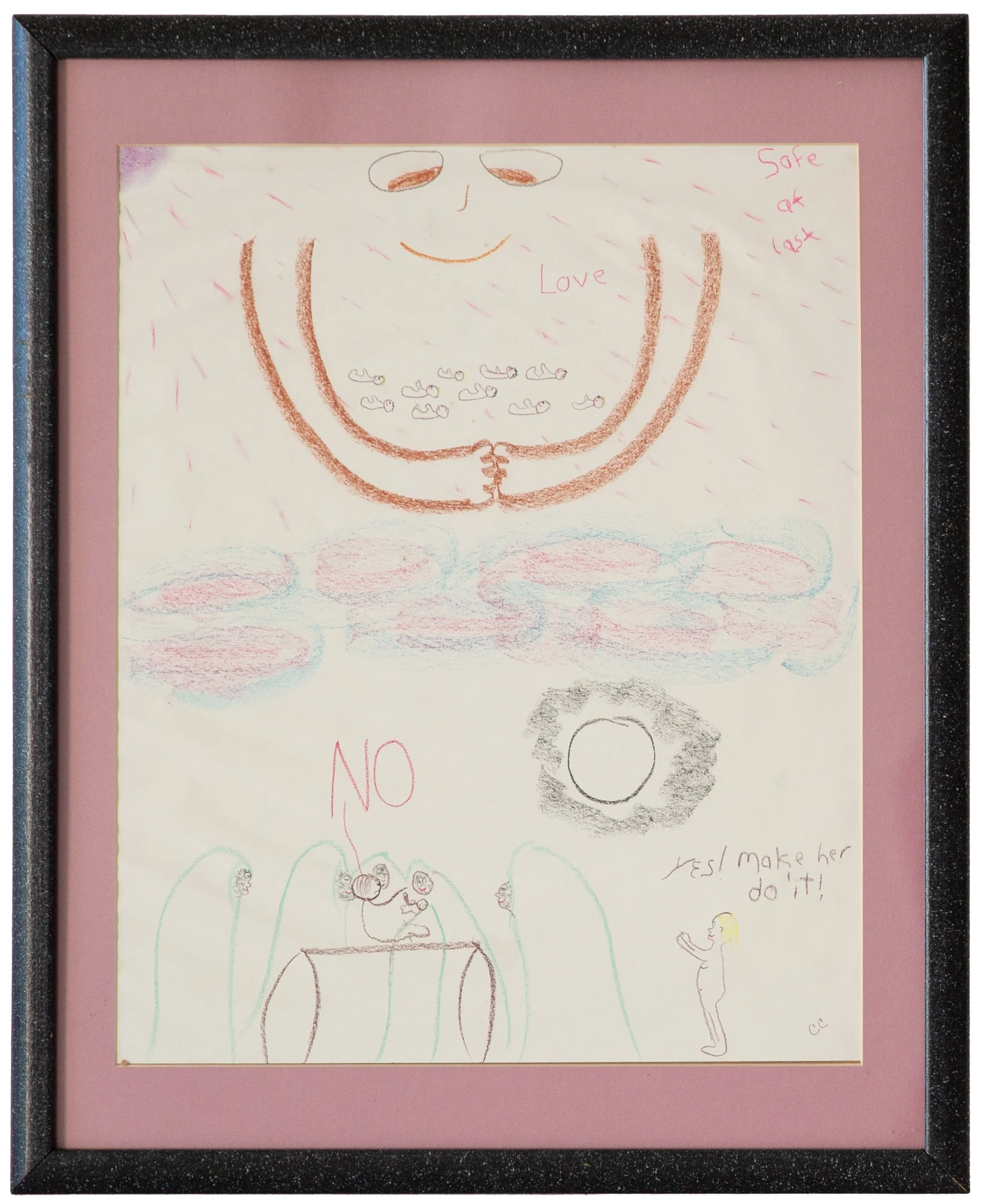 "Babies Eternal Love" - Colleen Catherine, Oil Pastel on Paper, 1992

When children see the senseless deaths of babies, it tears at the very fabric of their souls. So, to make some sense out of the chaos, a peaceful resting place for the babies’ soul