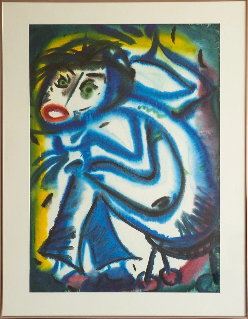 "Something Frightening I" - T.C.R., Watercolor on Paper, 1986 