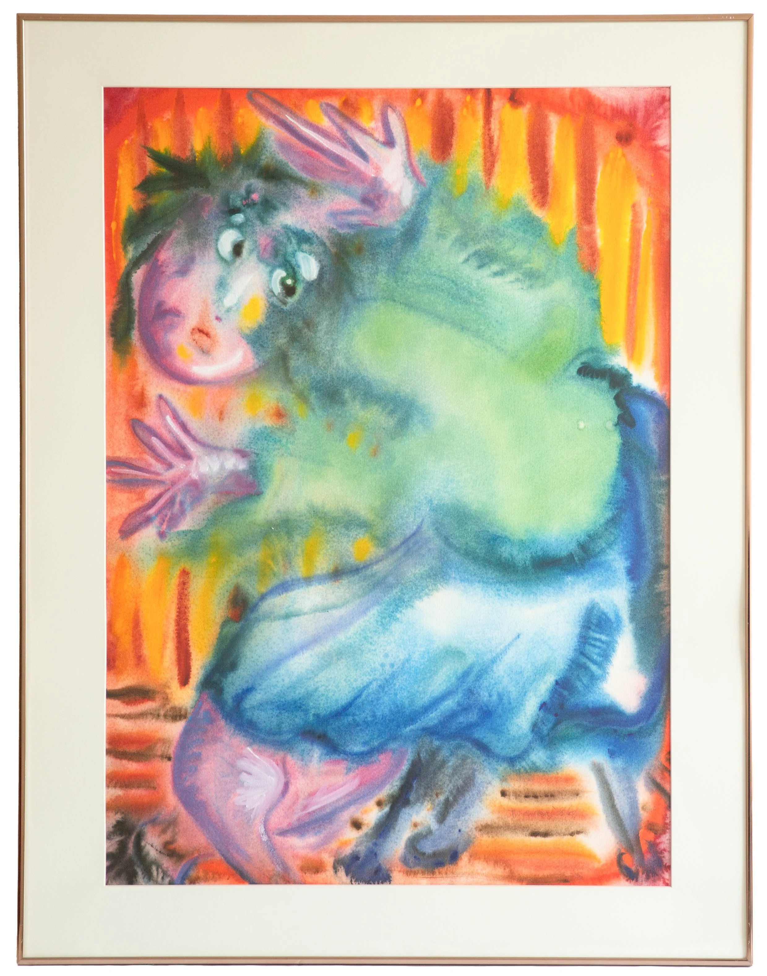 "Something Frightening II" - T.C.R., Watercolor on Paper, 1986