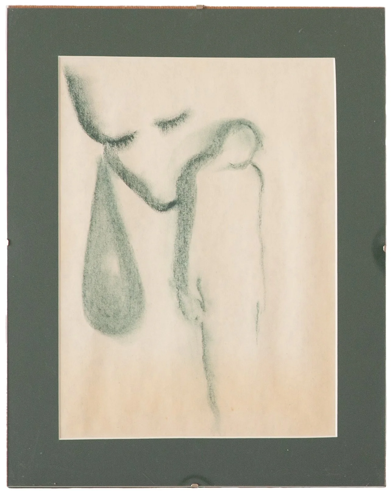 "Untitled" - Anonymous, Charcoal and Colored Pencil on Paper
