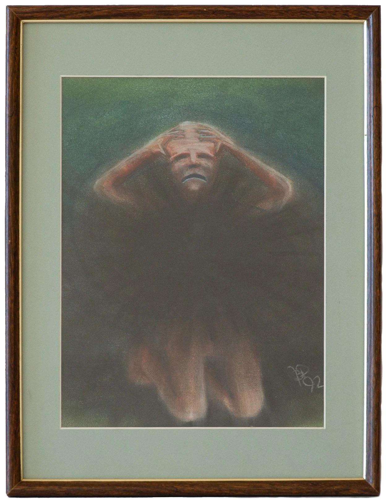 "Contemplating the Shadow" - John Brian Paprock, Pastel on Paper, November 1992
