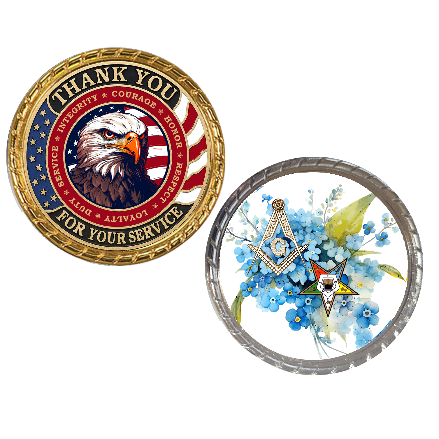 Masonic and/or Eastern Star Veteran Challenge Coin