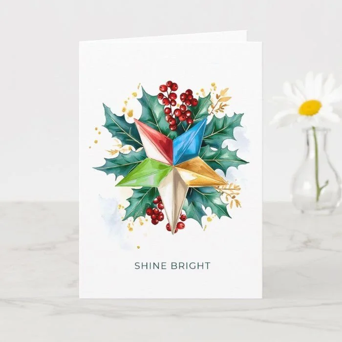 OES Star Shine Brightly Christmas Cards 5x7 (10)