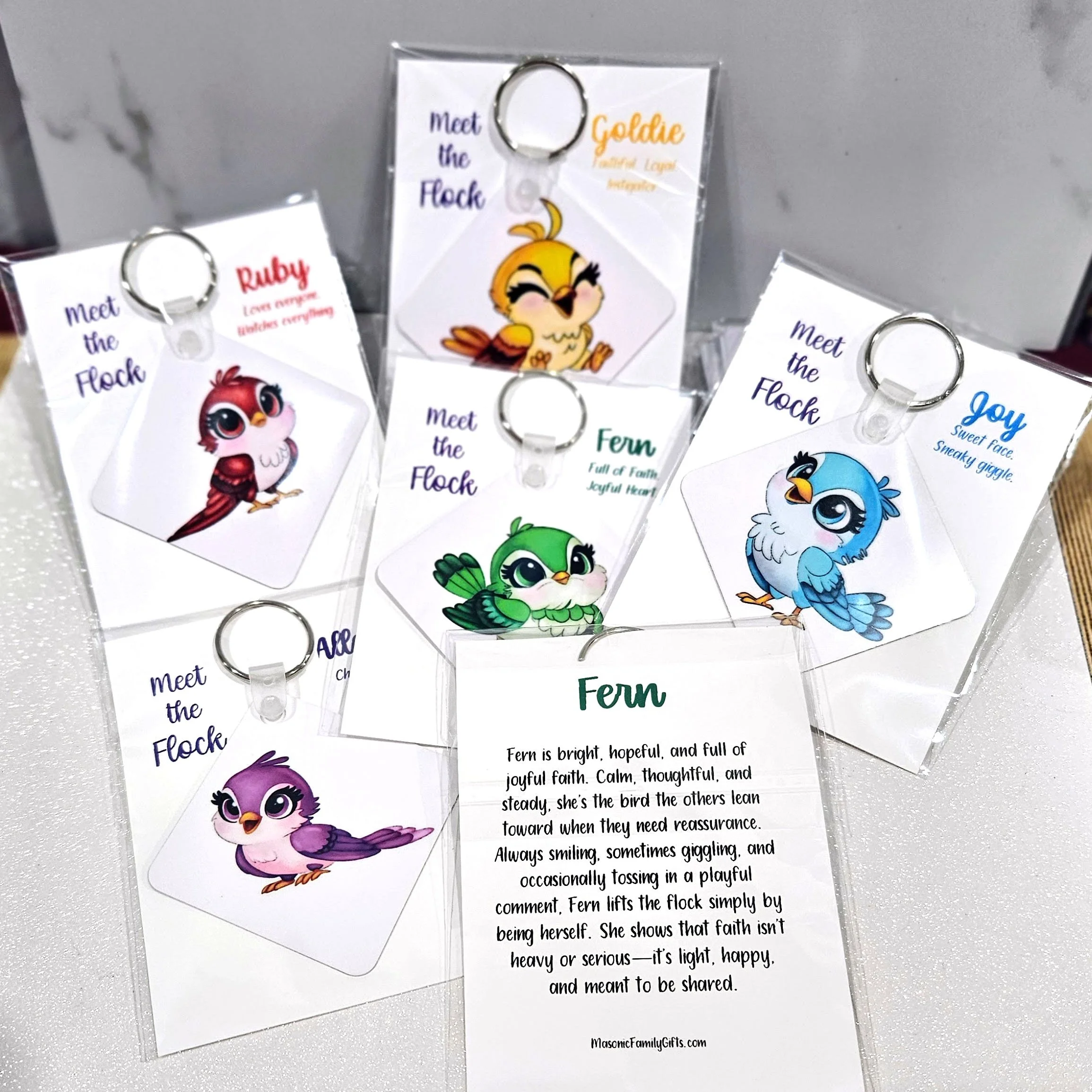 Meet the Flock – 2028 California Bird Key Tag Collection