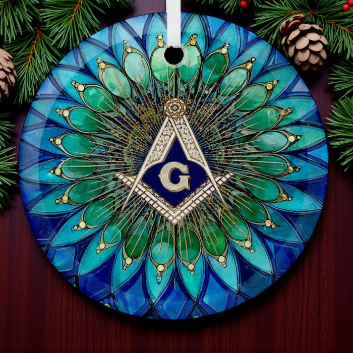 Masonic Mandala Ornament – Christmas Edition