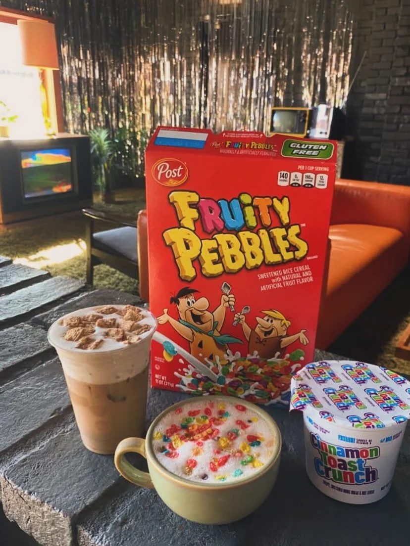 We have a lot of Trix up our sleeves for Valentines Day. Daytime dancing in the back. Cereal lattes and cartoons in the front. Valentines Day portraits upstairs. 
Whirling Tiger has your day plans and your night plans with @wannadancedjs as usual for