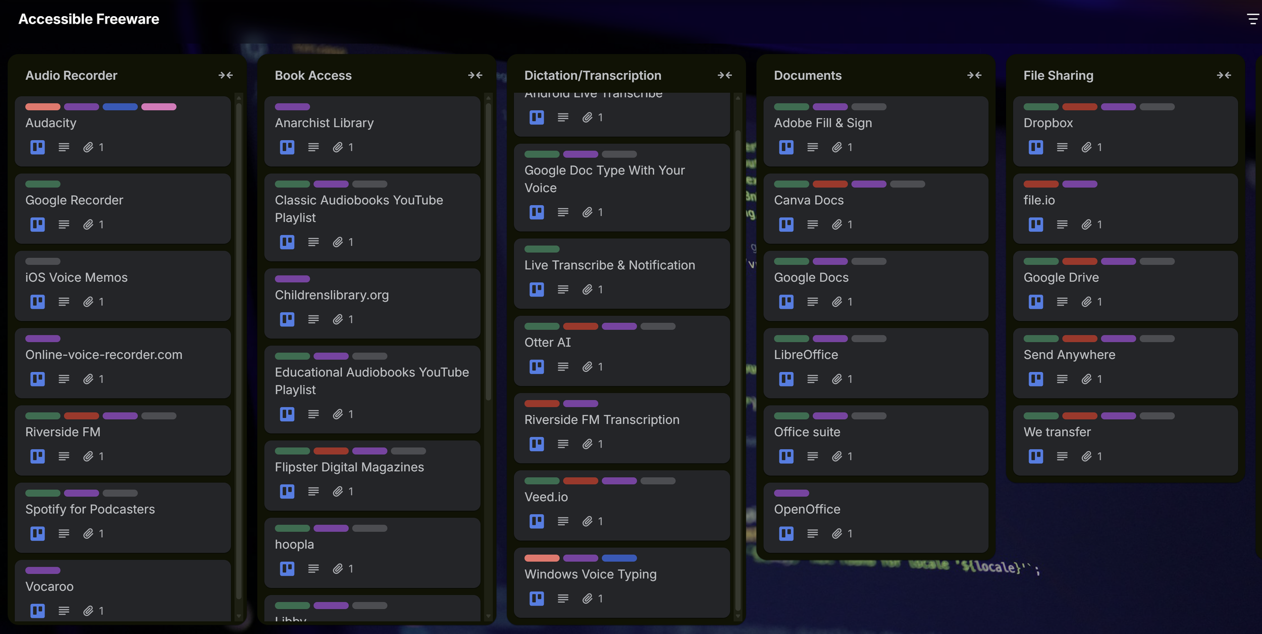 Sample from the linked freeware board