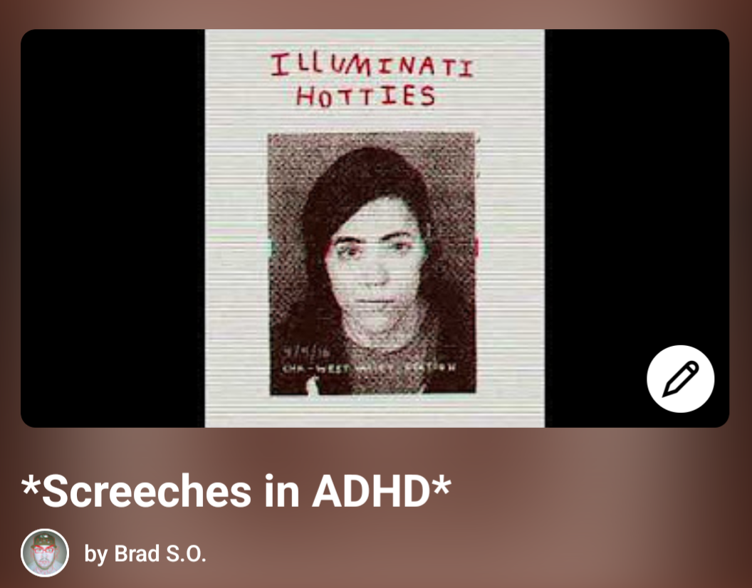 Screenshot of Screeches in ADHD playlist cover