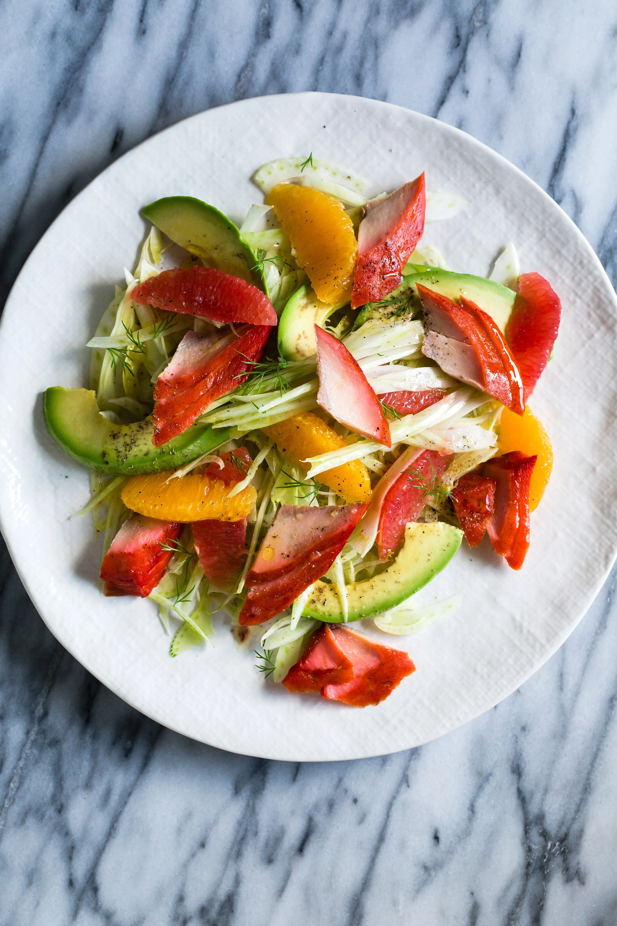 Salades aux agrumes et fenouil _ Photographie Culinaire Montréal