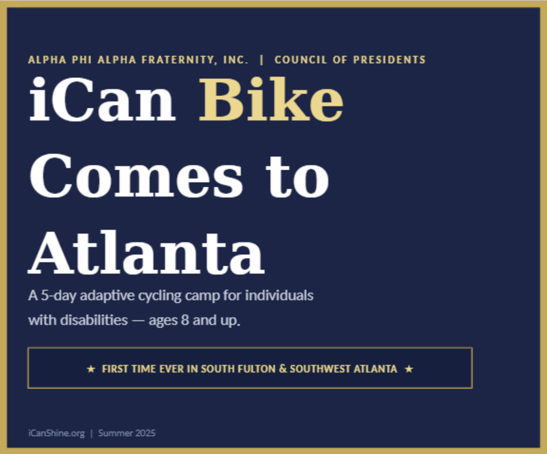 iCan Bike Comes to Atlanta!