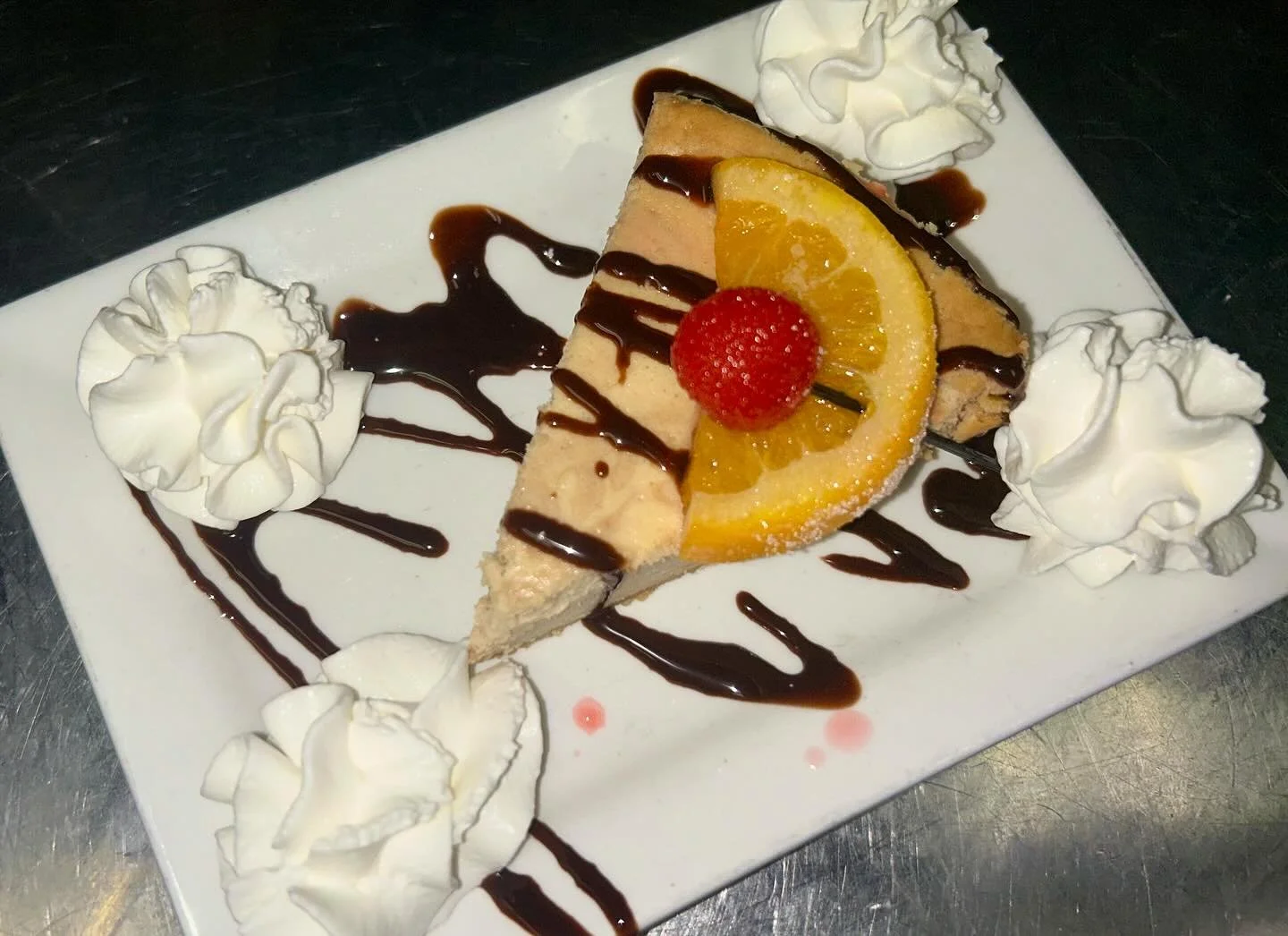 Chocolate Old Fashioned Cheesecake, come and get it @clevelandpubandgrill 🥃🍒