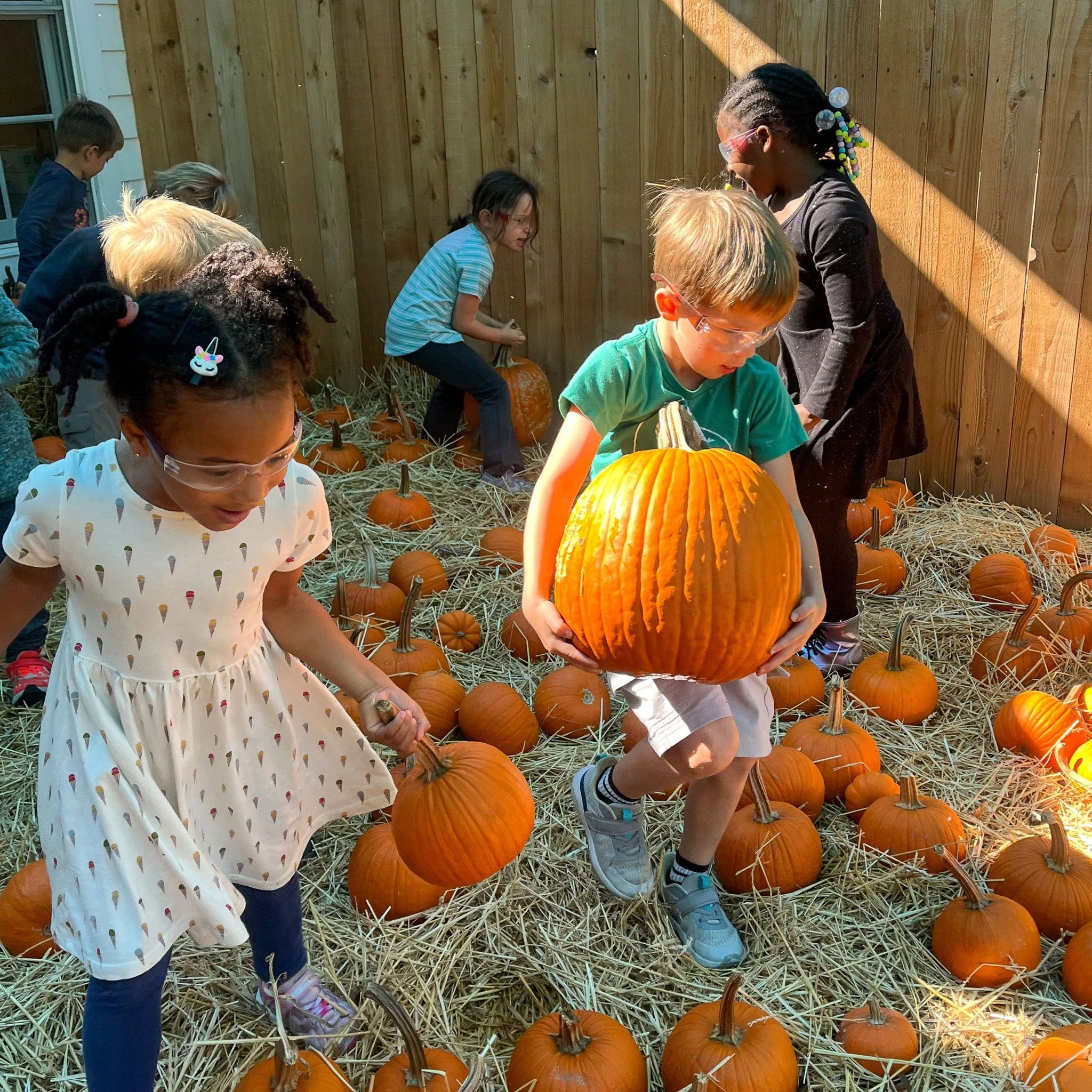 The #ForsythSchool pumpkin patch is here! Located on the Next House Patio, adjacent to the Innovation & Design classroom, our #UniquelyForsyth pop-up patch offers every Forsyth student the opportunity to pick a pumpkin to take home. It also provi