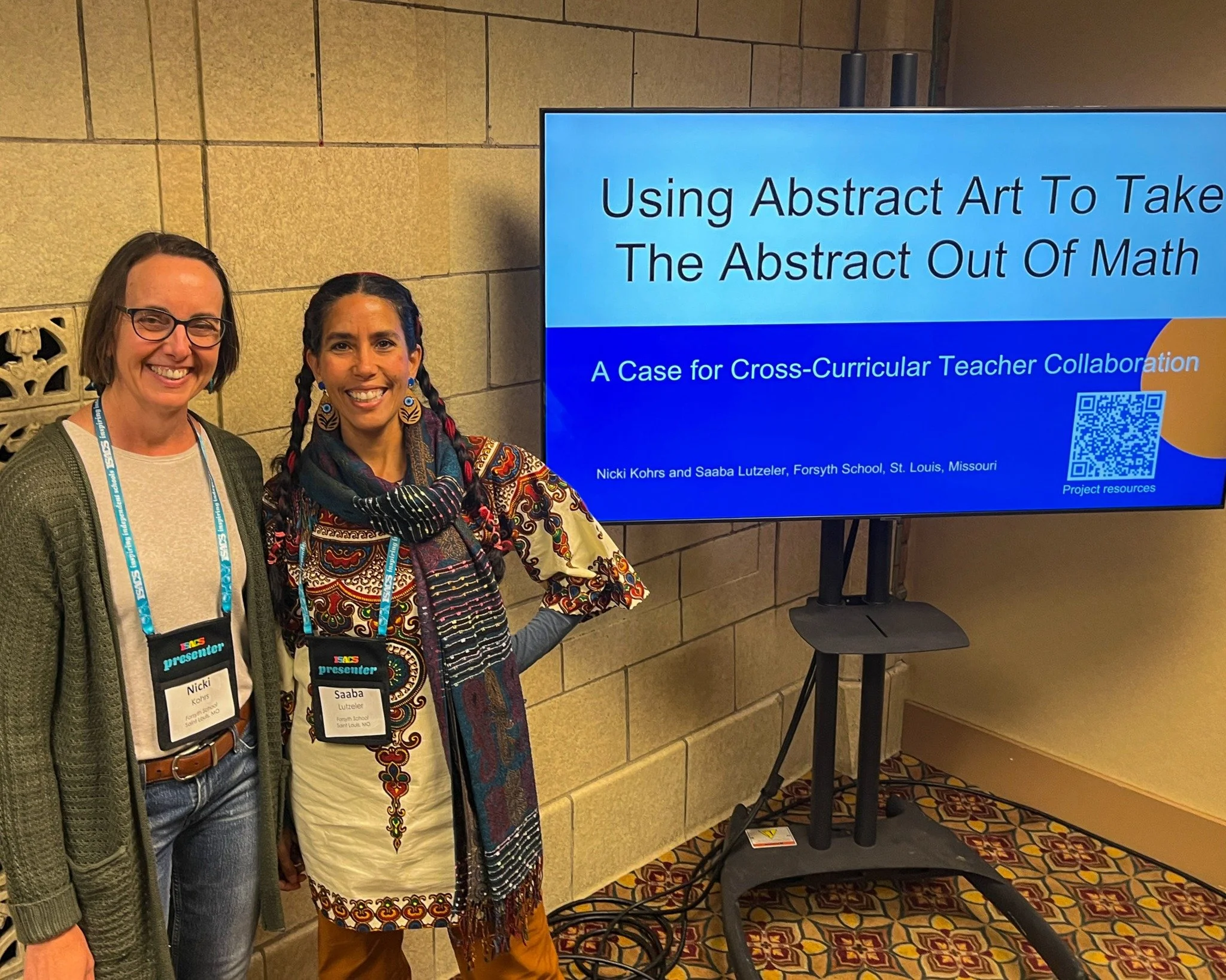 Last week, Ms. Nicki Kohrs (Grade 5 Math) and Ms. Saaba Lutzeler (Art) presented at the 2025 Independent Schools Association of the Central States (ISACS) Annual Conference: INSPIRE in Indianapolis! 

Their session, &quot;Using Abstract Art to Take t