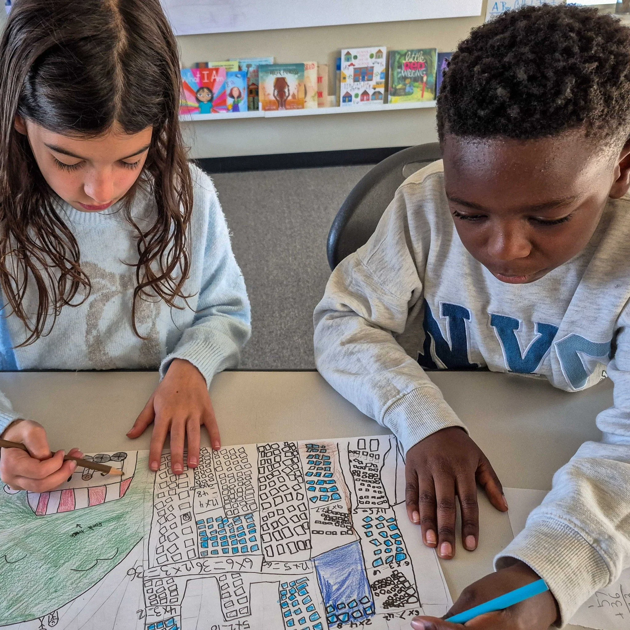 #ForsythSchool's Grade 3 students recently designed their own &quot;multiplication city&quot;! As part of their math unit on multiplication, the students learn how to identify and represent multiplication equations using arrays. Working in pairs, the
