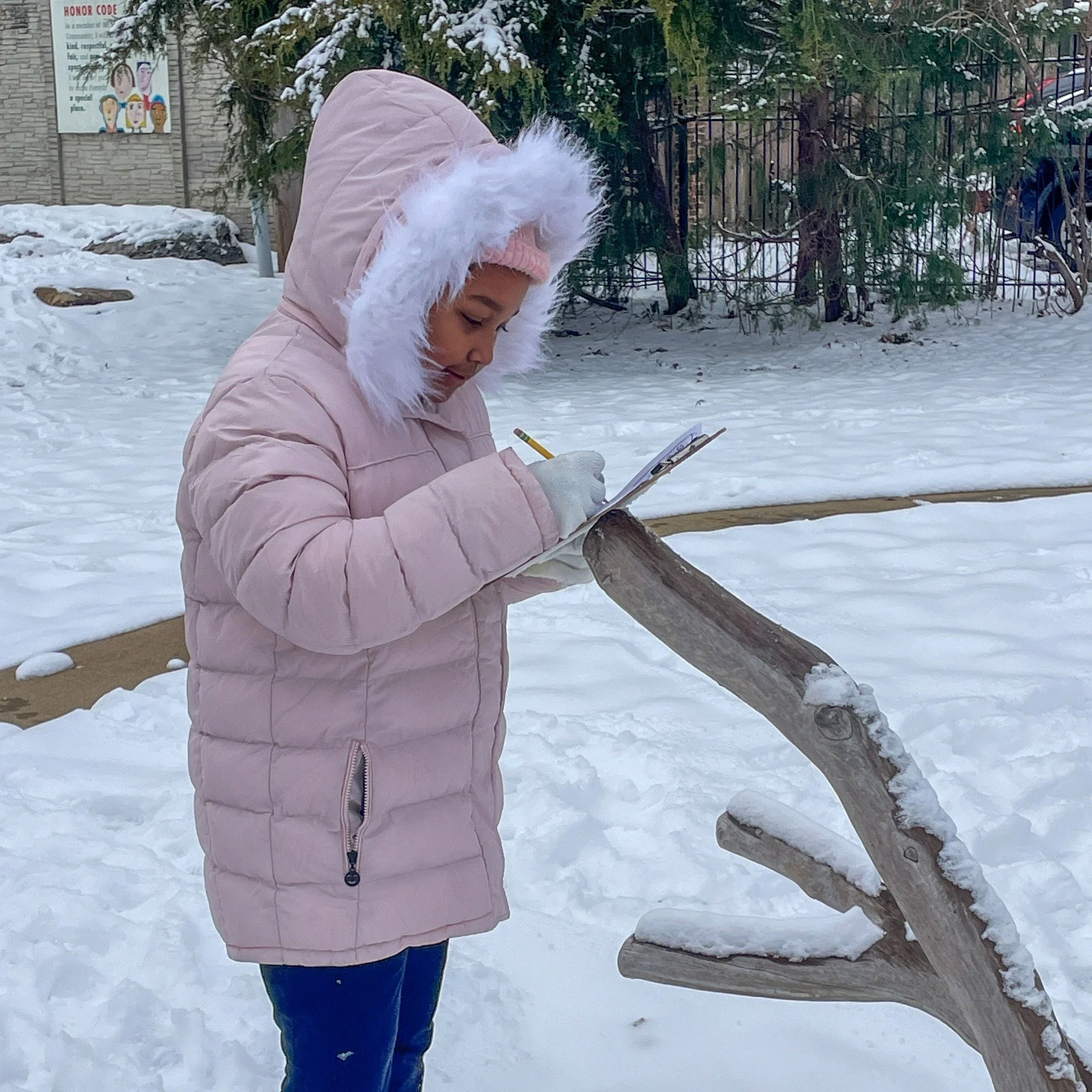 Last week, Grade 3 students began learning how to write a descriptive story by diving deeply into the element of setting&mdash;using #ForsythSchool's very own snowscape as inspiration! #UniquelyForsyth

They practiced using vivid verbs and precise ad