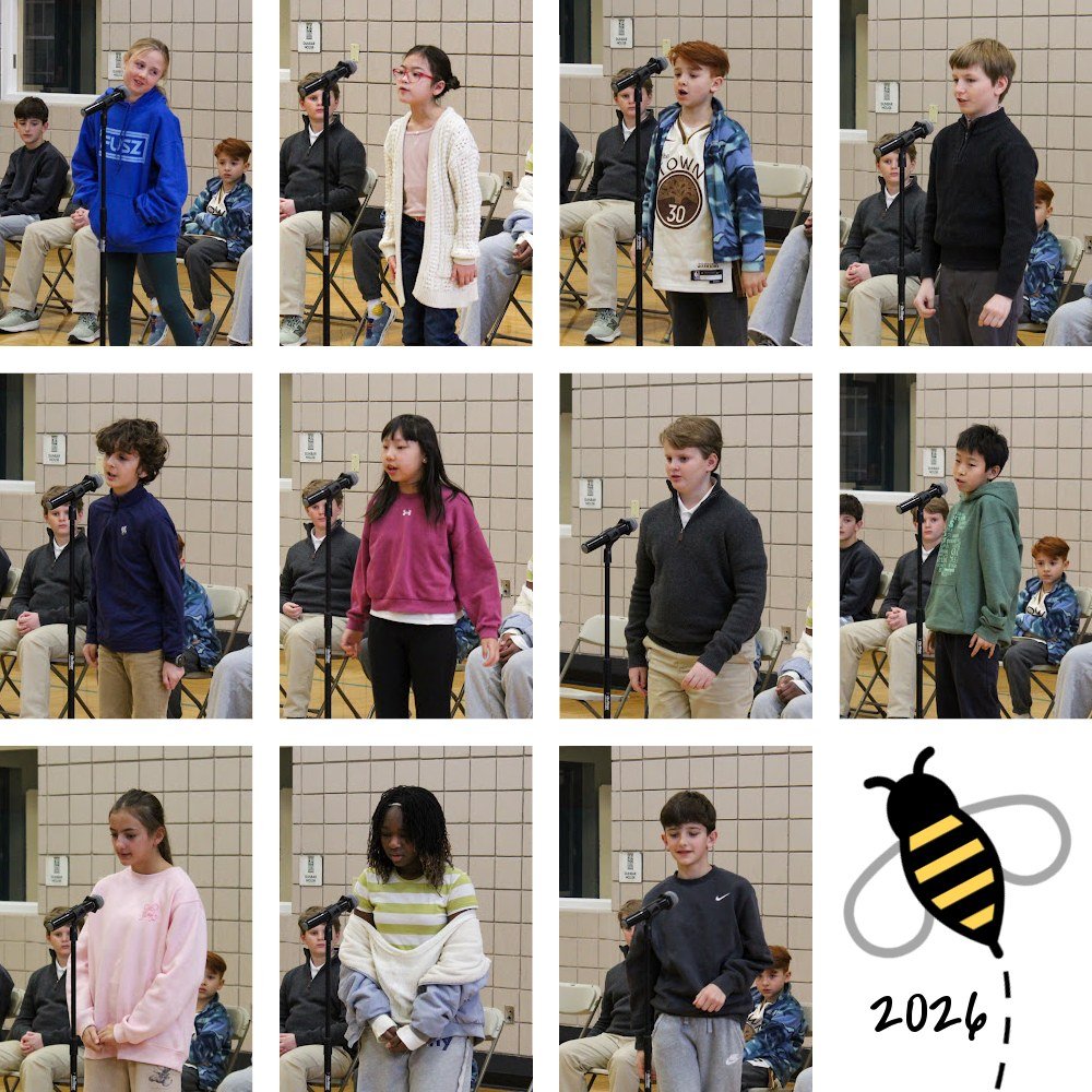 Congratulations to #ForsythSchool's 2026 Spelling Bee winner, Emi (Grade 4), and runner-up Henry (Grade 6)! (Emi is pictured with Upper Division Director Ms. Stephanie Teachout and Head of School Mr. Rob Butler.) Emi now advances to compete in the St