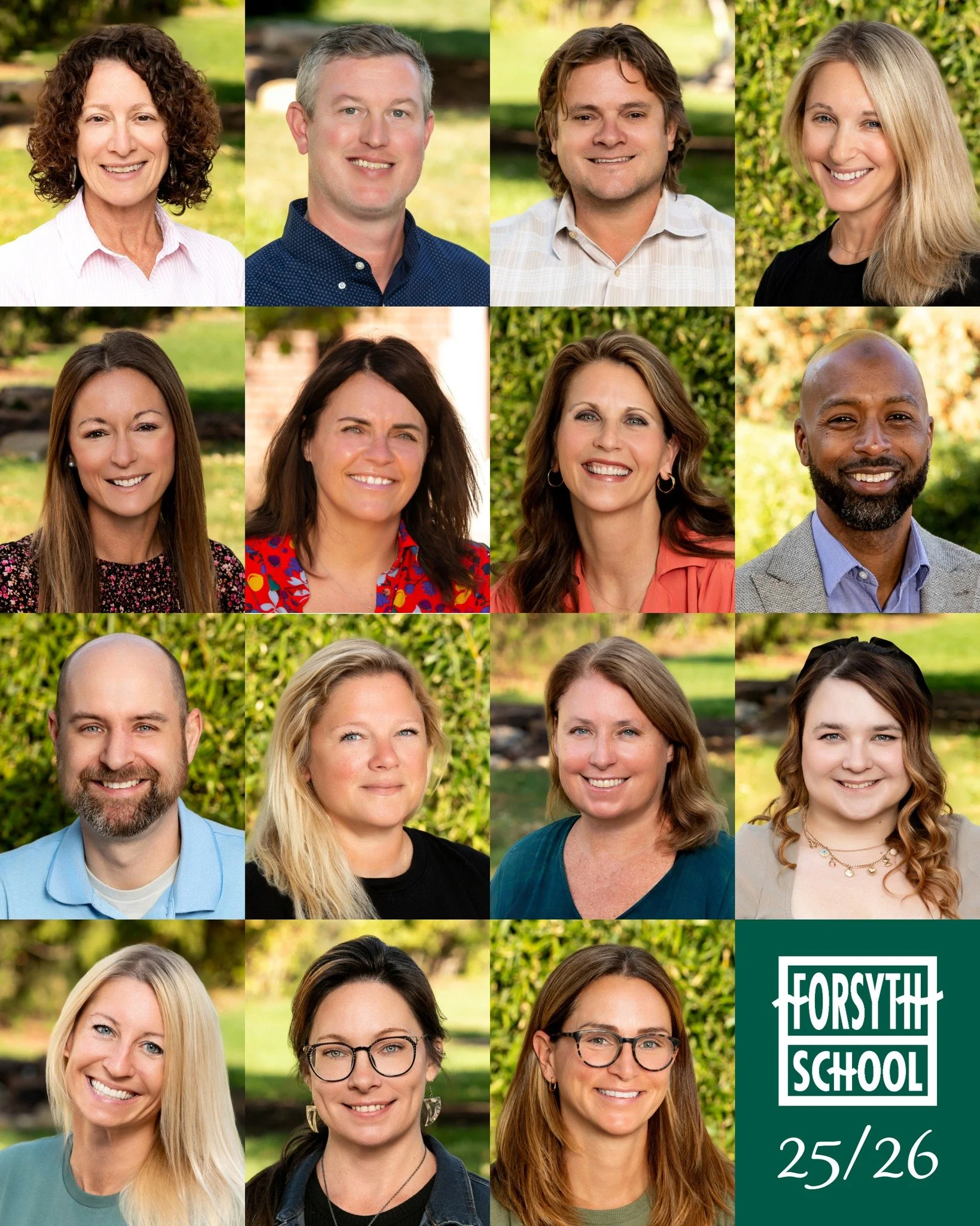 Congratulations to our #ForsythSchool faculty and staff members celebrating #UniquelyForsyth milestone anniversaries! Our entire school community is so grateful for these employees' longstanding and dedicated service (pictured left to right, top to b