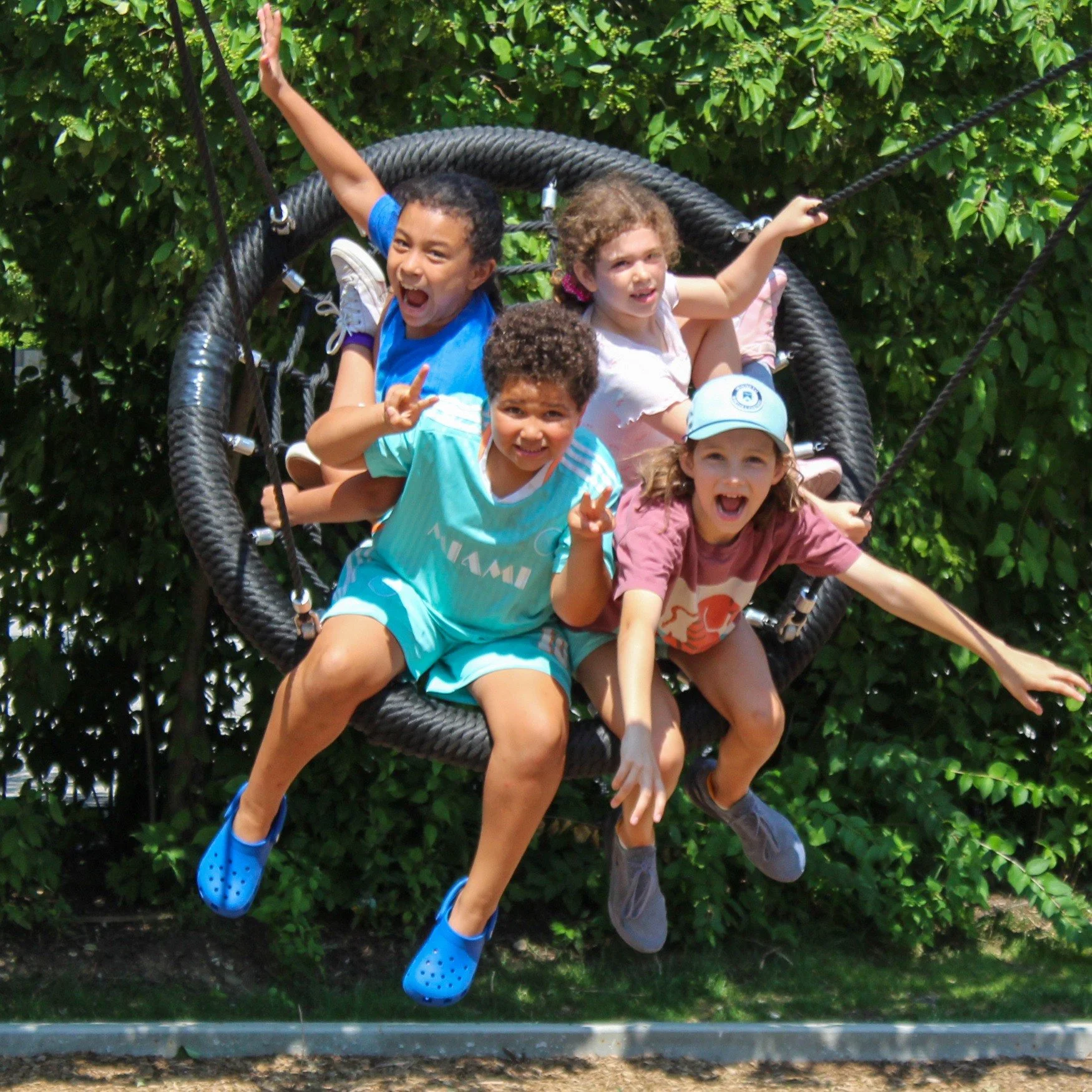This week at #ForsythSummerDiscovery, our pre-primary campers are exploring our big world 🌎! Campers in Sr-K through Grade 2 are diving into board games and books 📚, conquering the climbing wall and high ropes course 🪜, and exploring elements in a