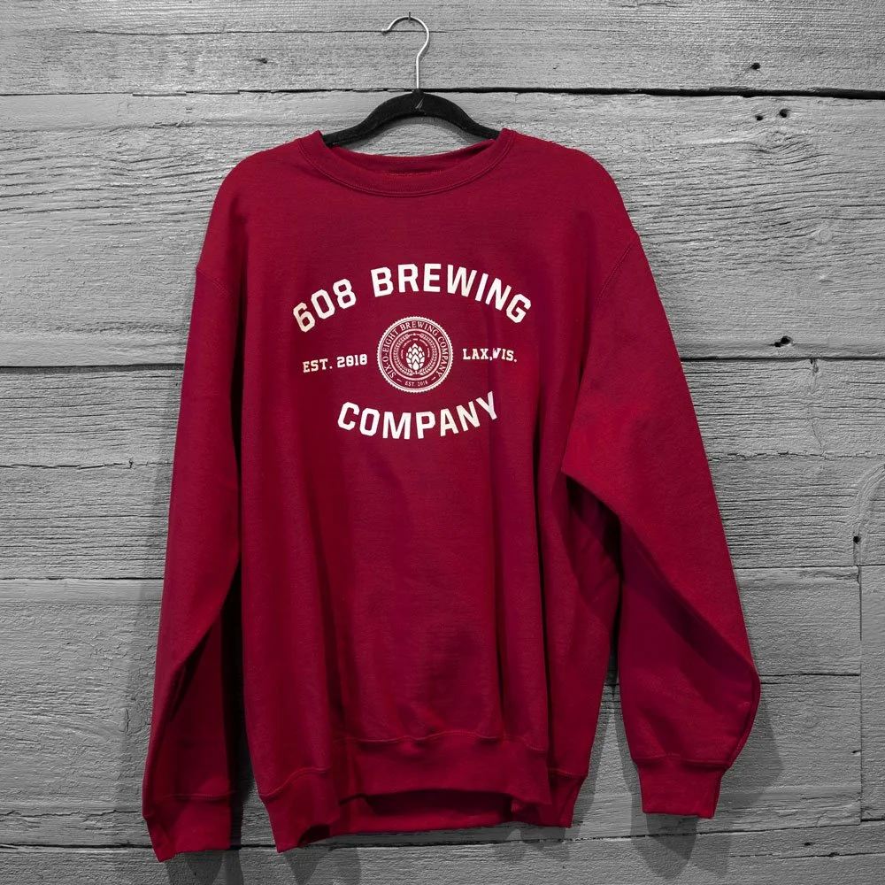608 Alumni Crewneck Sweatshirt (Cardinal)