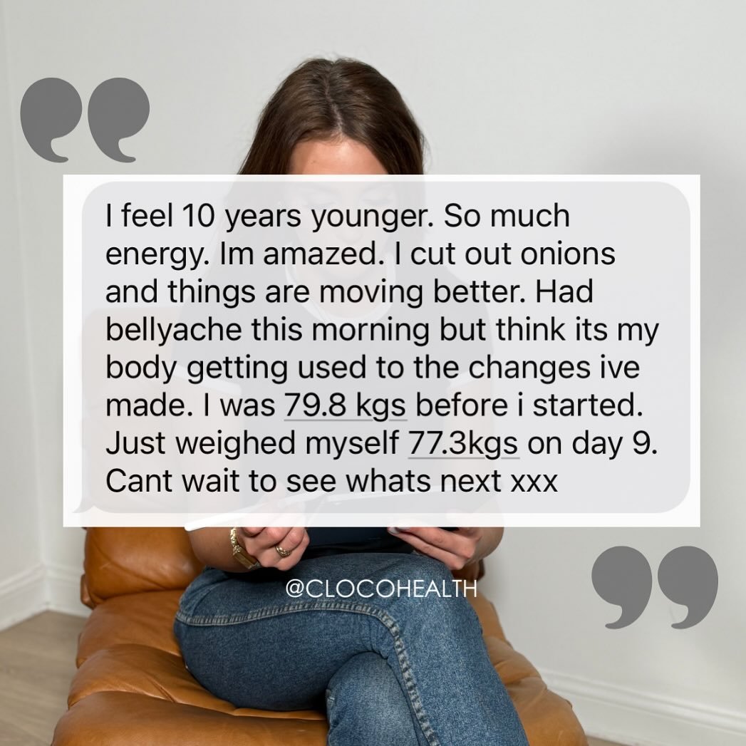 &ldquo;I feel 10 years younger!&rdquo; 🙌 Just 9 days in and my client is full of energy, down over 2.5kg and finally feeling like herself again. This is through simple and sustainable changes to her diet and routine. 

Her plan wasn&rsquo;t extreme,