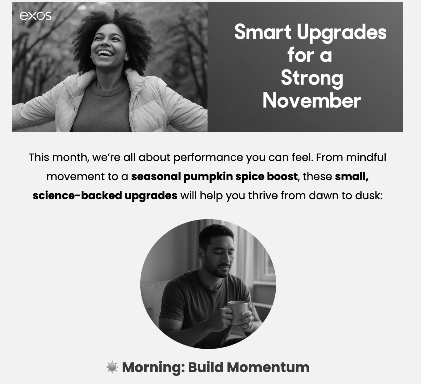 Exos monthly newsletter