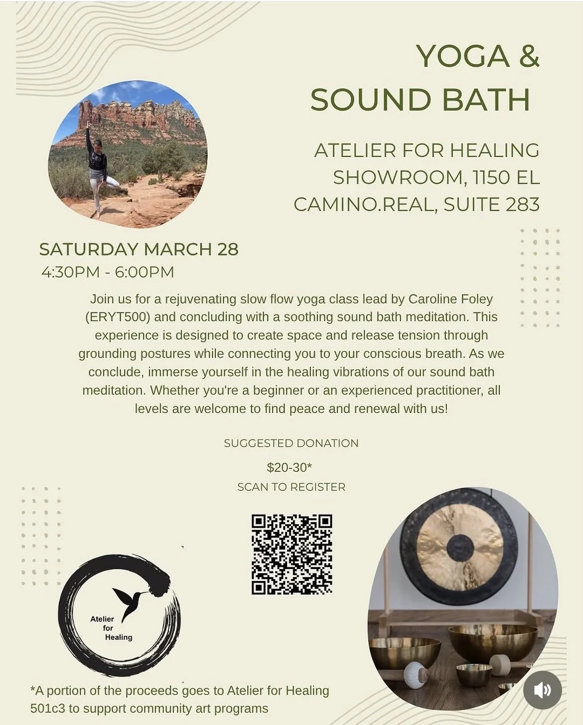 Yoga &amp; Sound Bath with Caroline Foley
