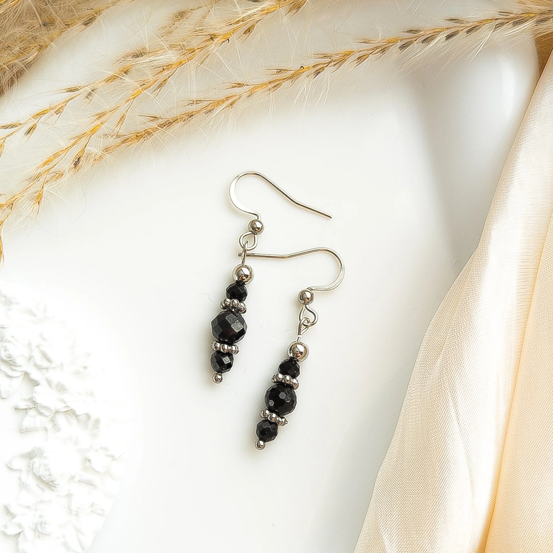 Black Tourmaline Protection Earrings
