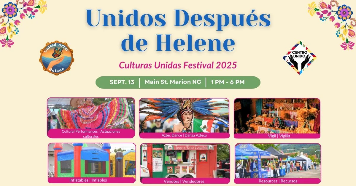 United After Helene: Culturas Unidos Festival 2025 — Unidos Después de Helene: Festival Culturas Unidas 2025