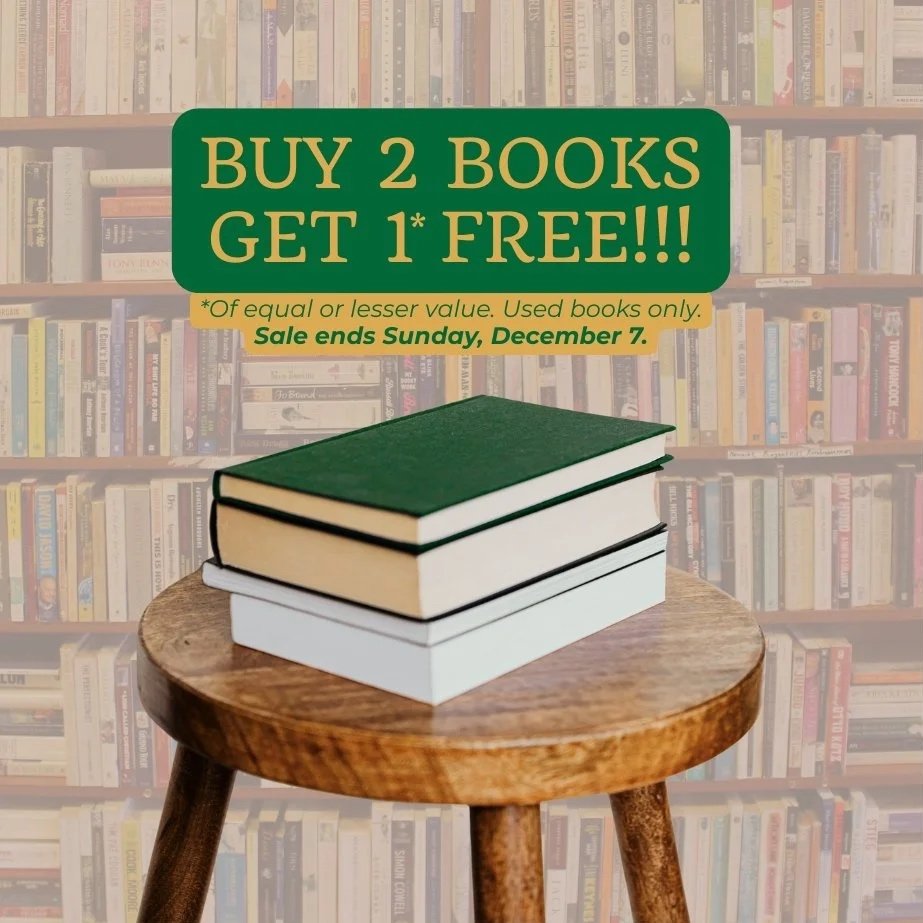 Christmas Book Sale! Buy 2 Books, Get 1 Free*