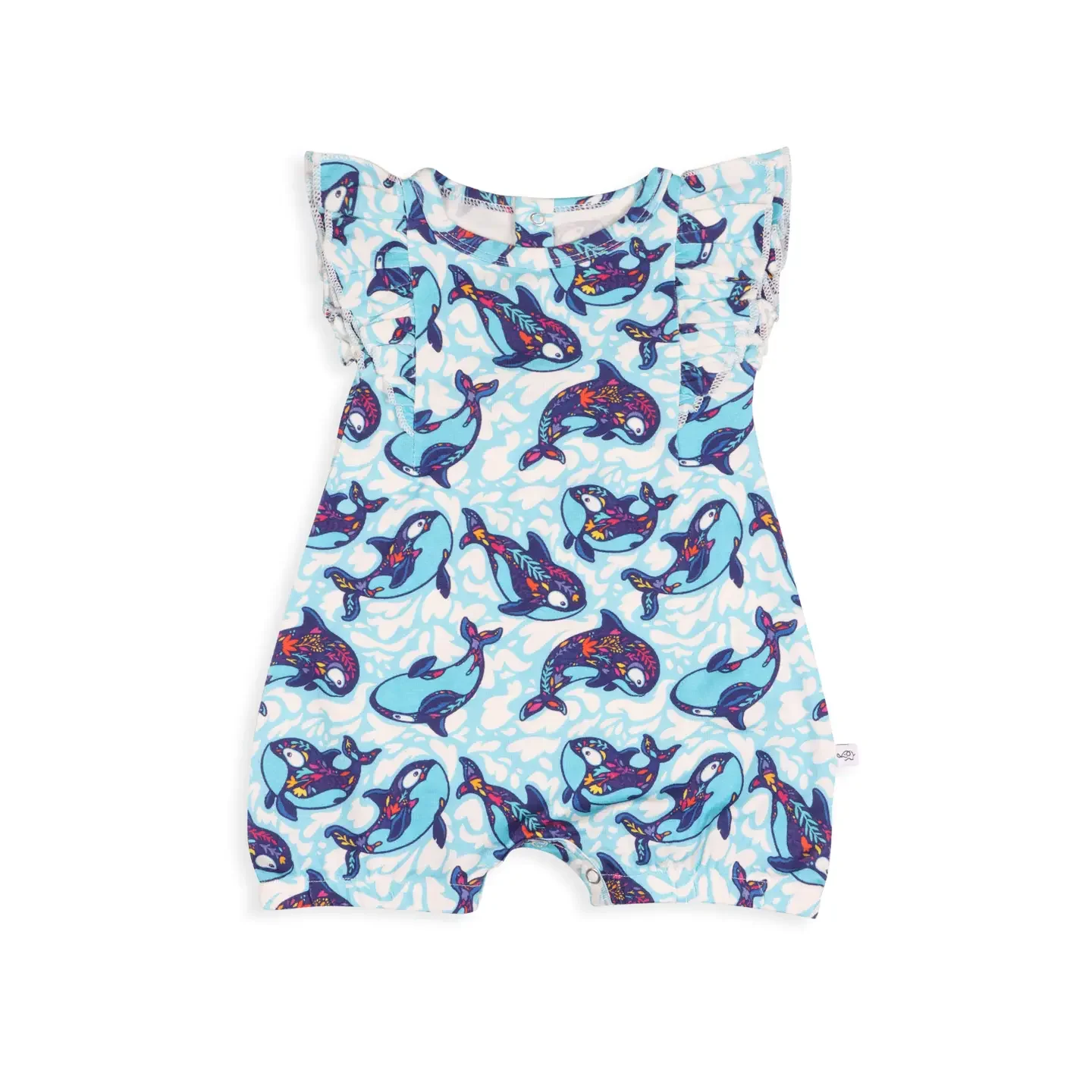 whaley good time ruffle sleeve shorty romper 2.webp