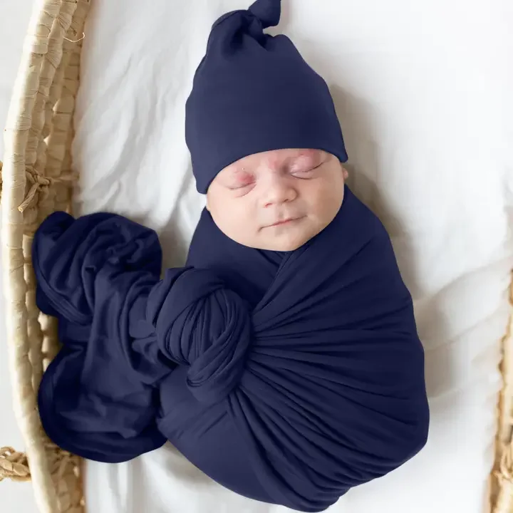 navy blue swaddle set.webp