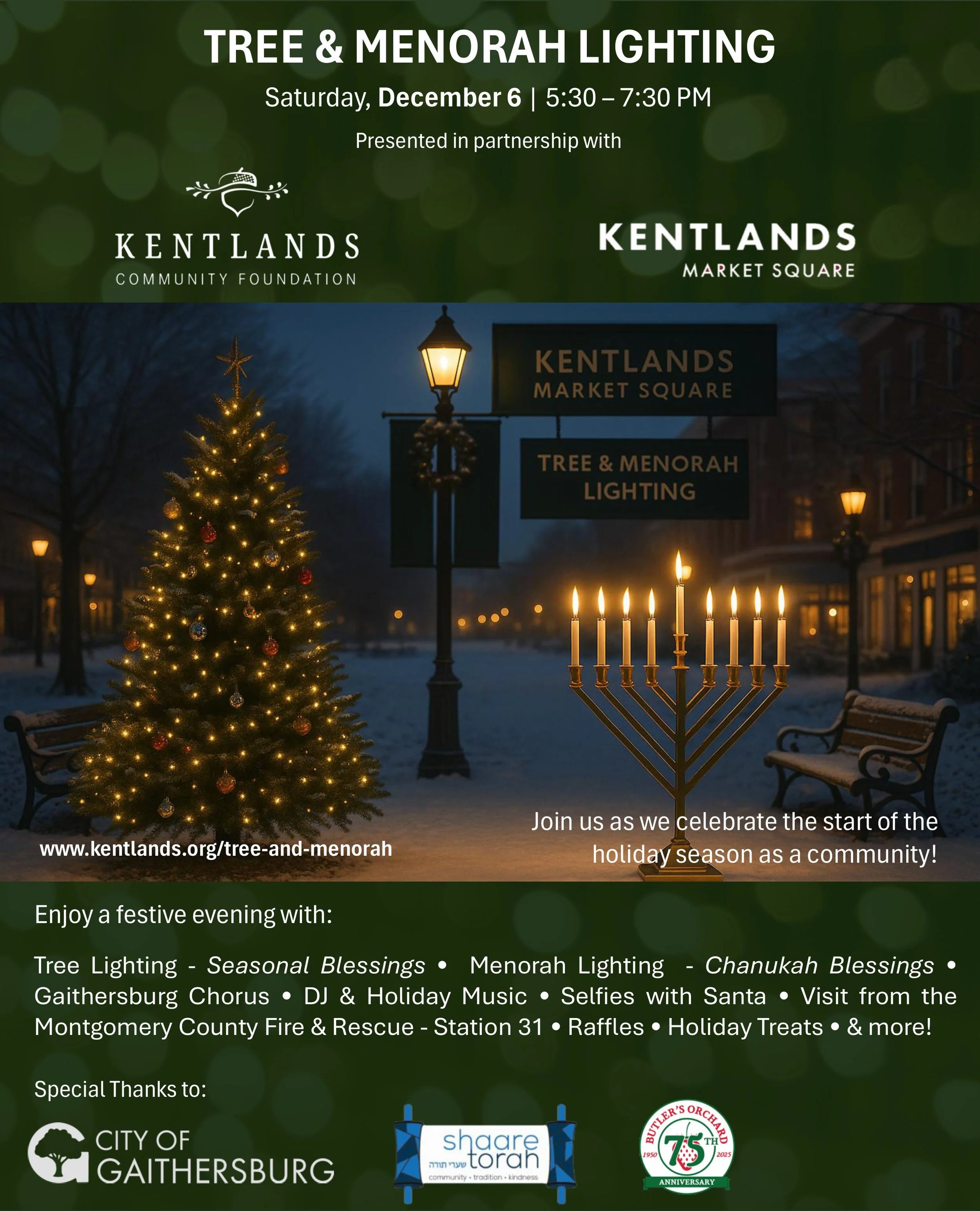 Tree &amp; Menorah Lighting