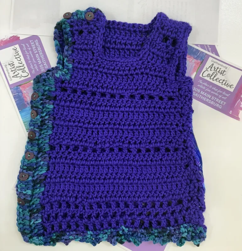 A crocheted vest