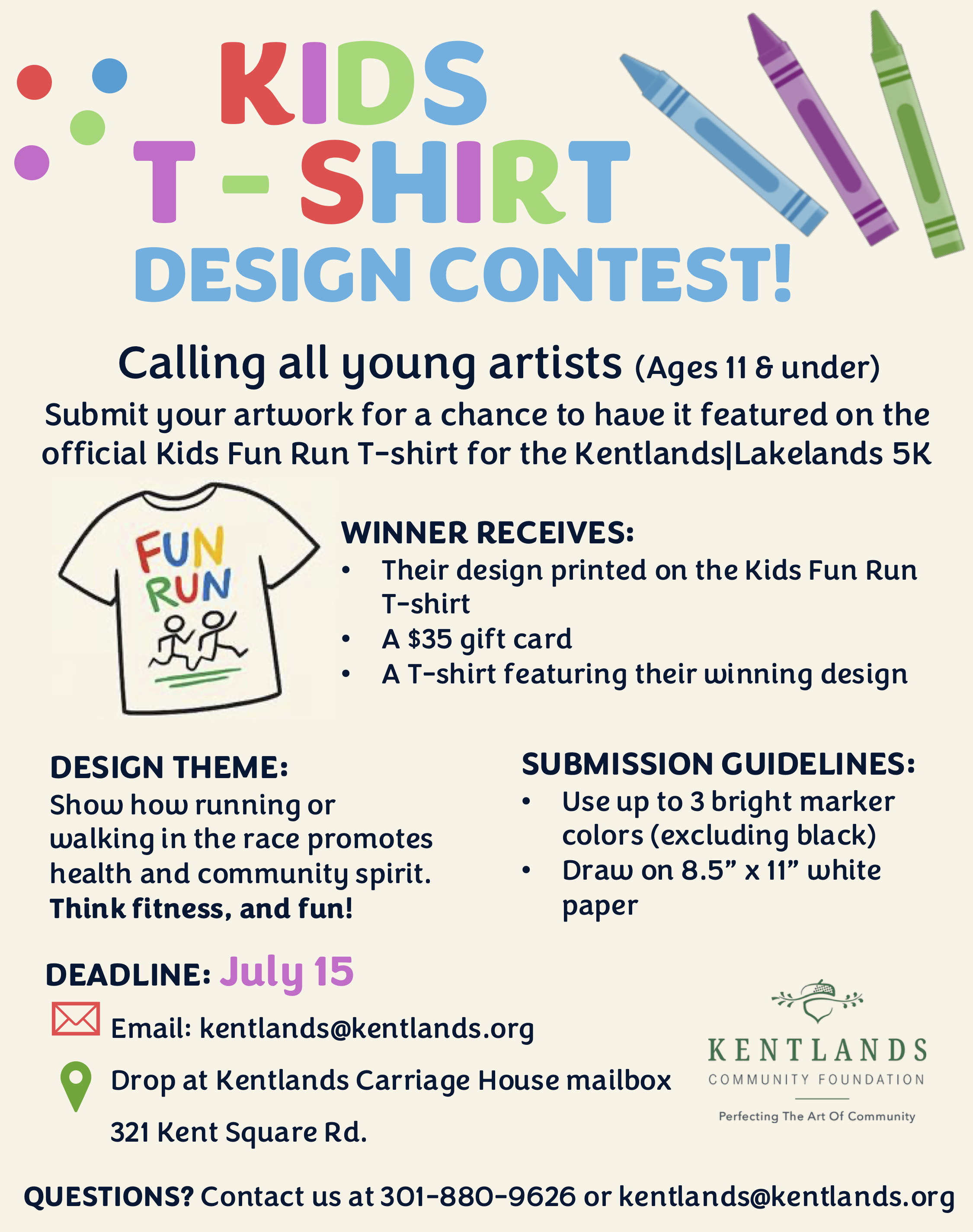 5K Kids t-shirt contest