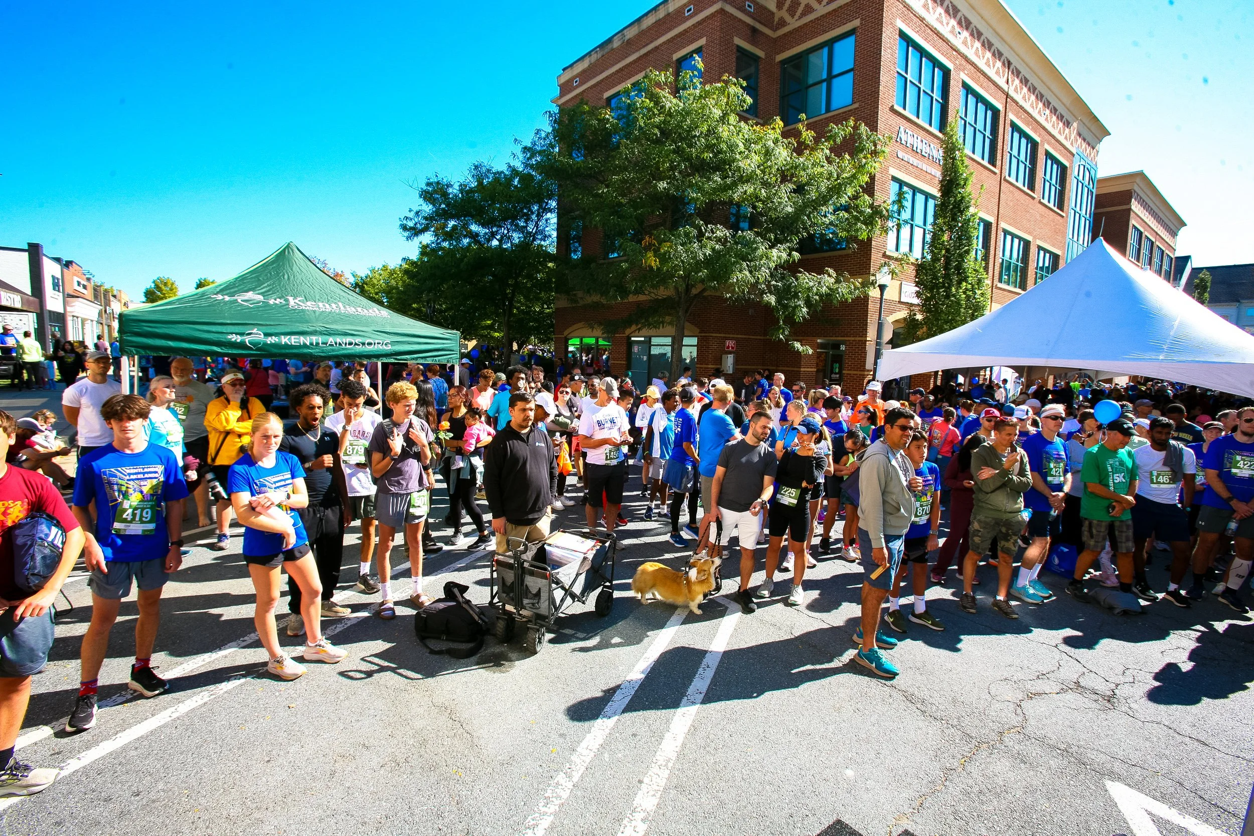 Participants at the Kentlands Lakelands 5K post race festival