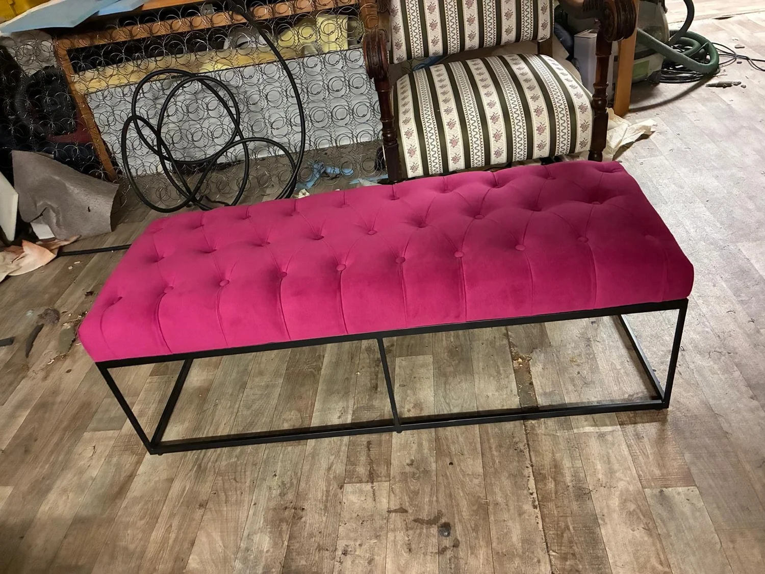 Sitzbank neu bezogen