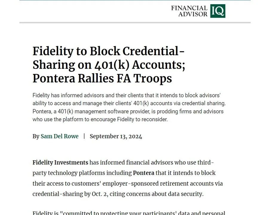 Fidelity vs Pontera