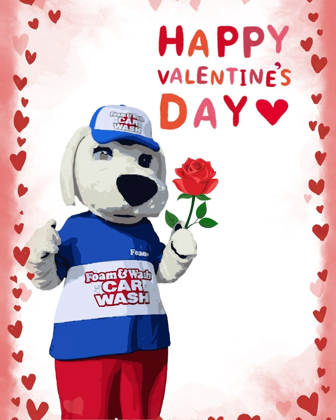 Happy #valentinesday everyone! 💖
~ Love, Foamy 🐶