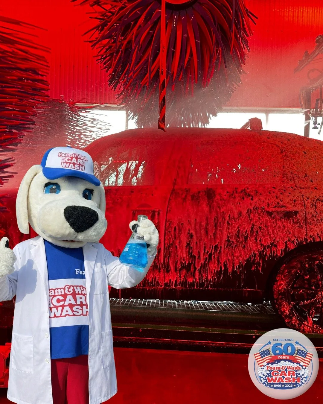 Scientists say people who drive clean cars are 130% happier 🧑&zwj;🔬
(Okay, it was just Foamy in a lab coat, but still...)