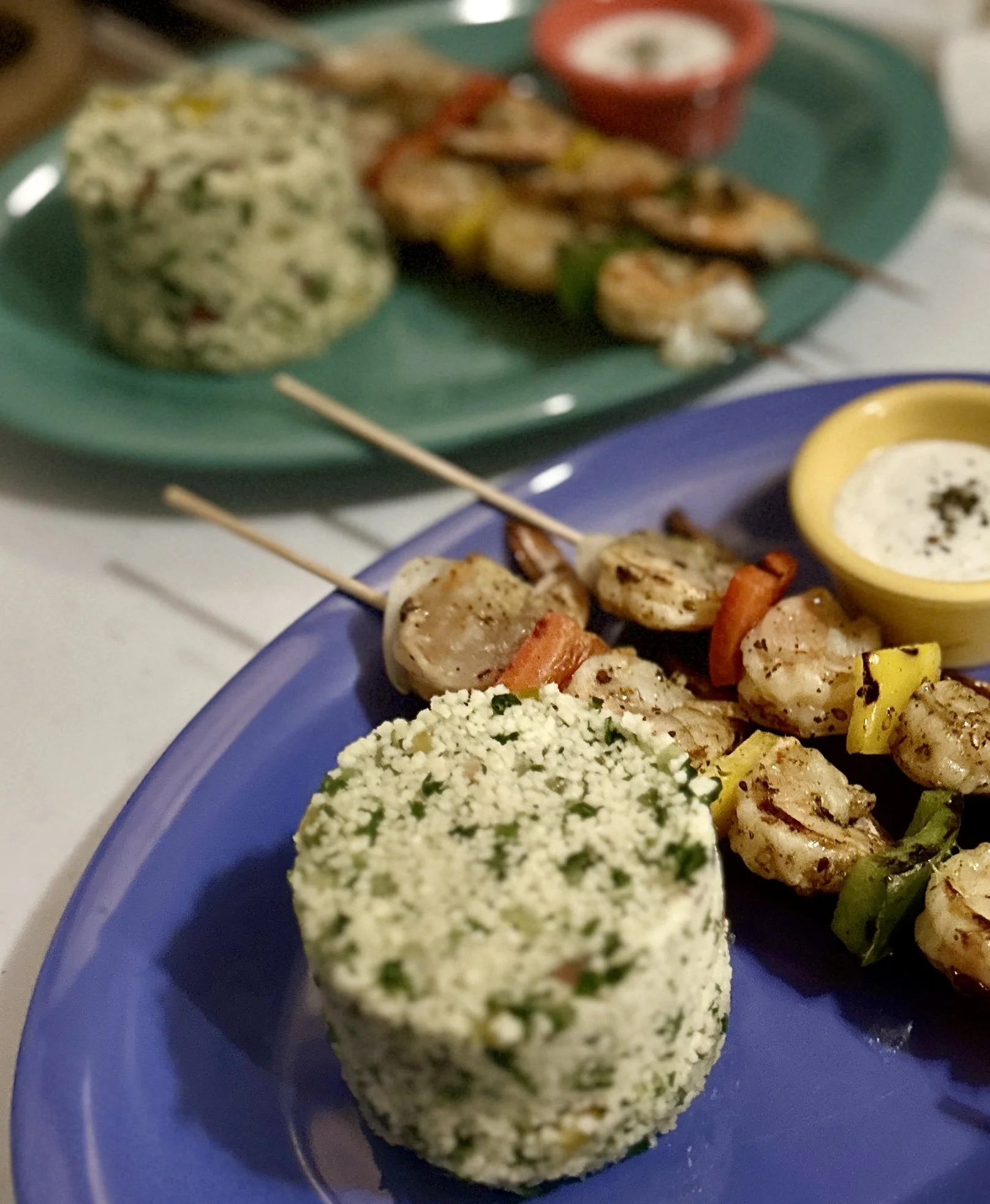 Cajun grilled shrimp brochettes