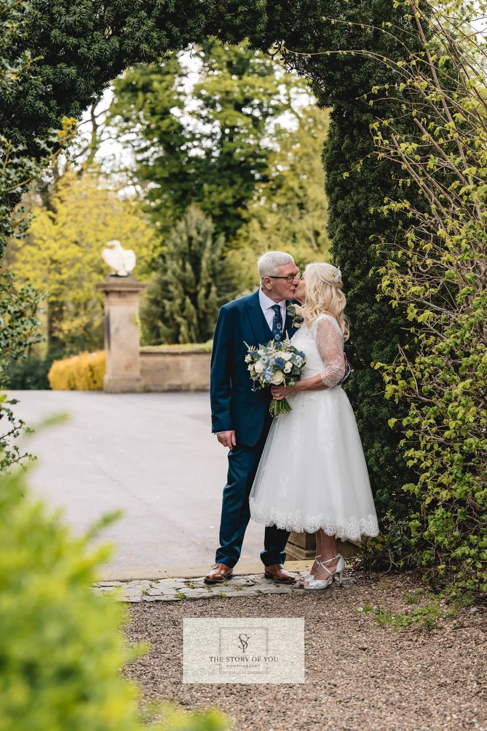 Couple at Bagden Hall following their wedding