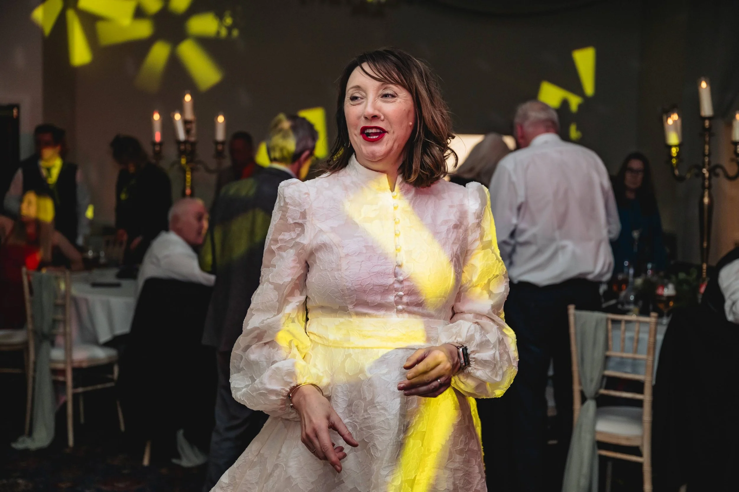 Wedding guest at a luxury Yorkshire venue
