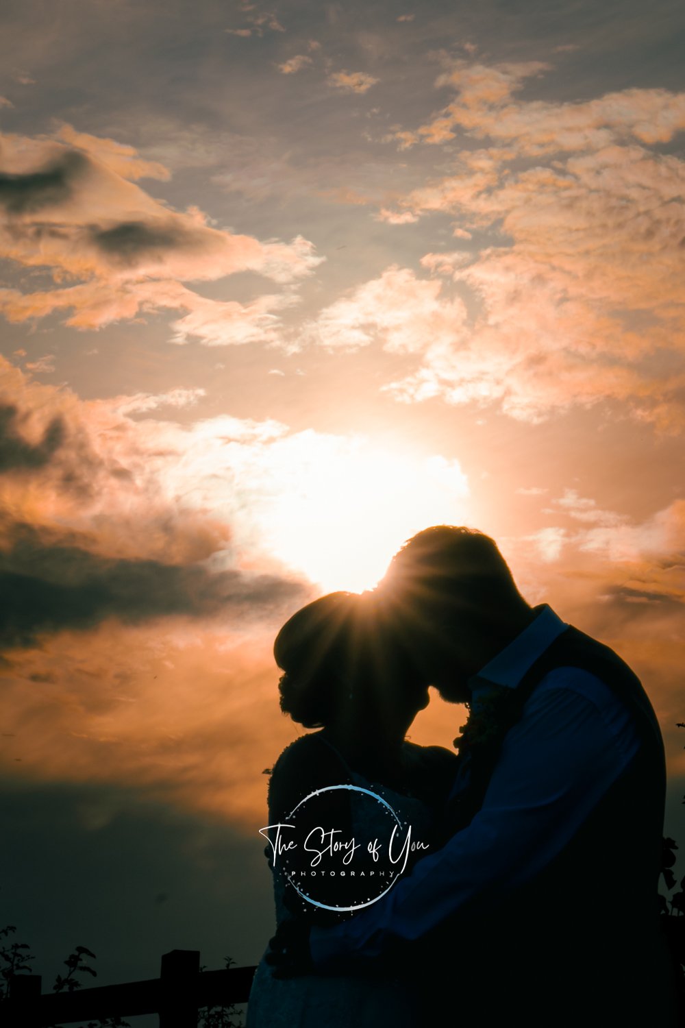 Hen blas country park sunset of couple