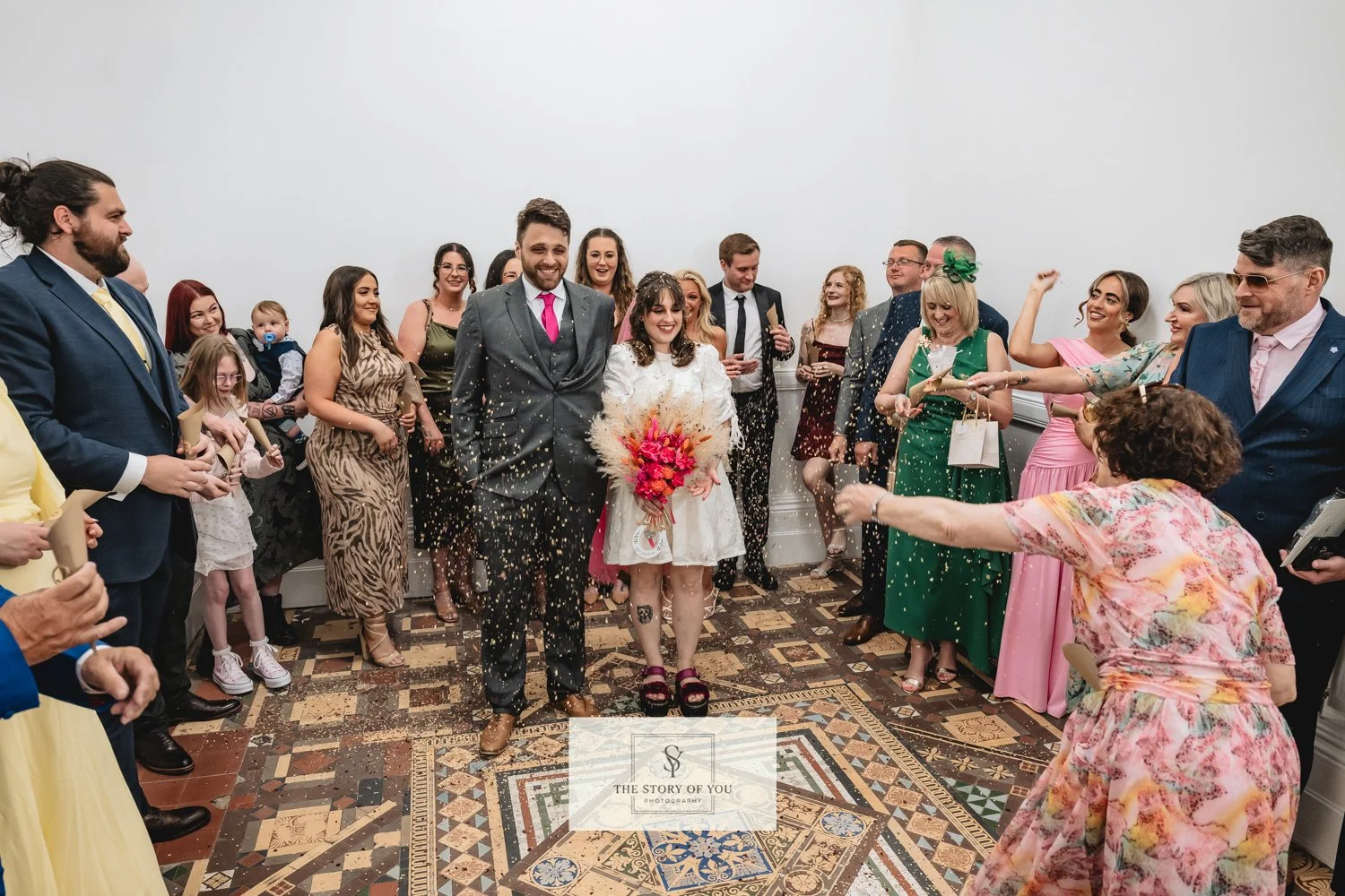 Confetti indoors at the Civic Barnsley