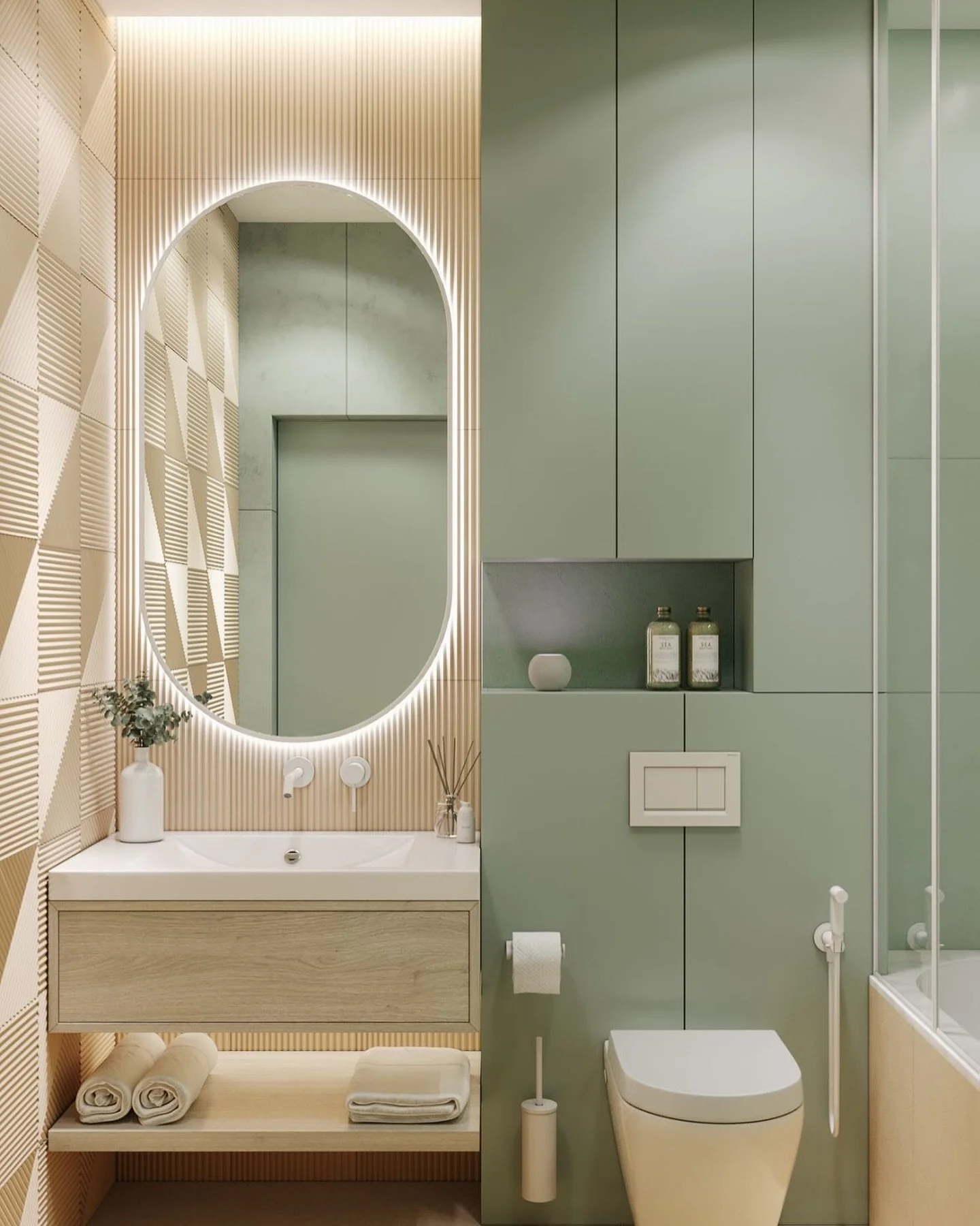 Expectation and reality. 
When reality pleases.

#designn#interior #bathroomdesign #ingreen #color #texture #relief #texture #mango #mangocolor #children&rsquo;sbathroom #expectation #reality #project #design #yourdesigner #interiordesign #loveforthe