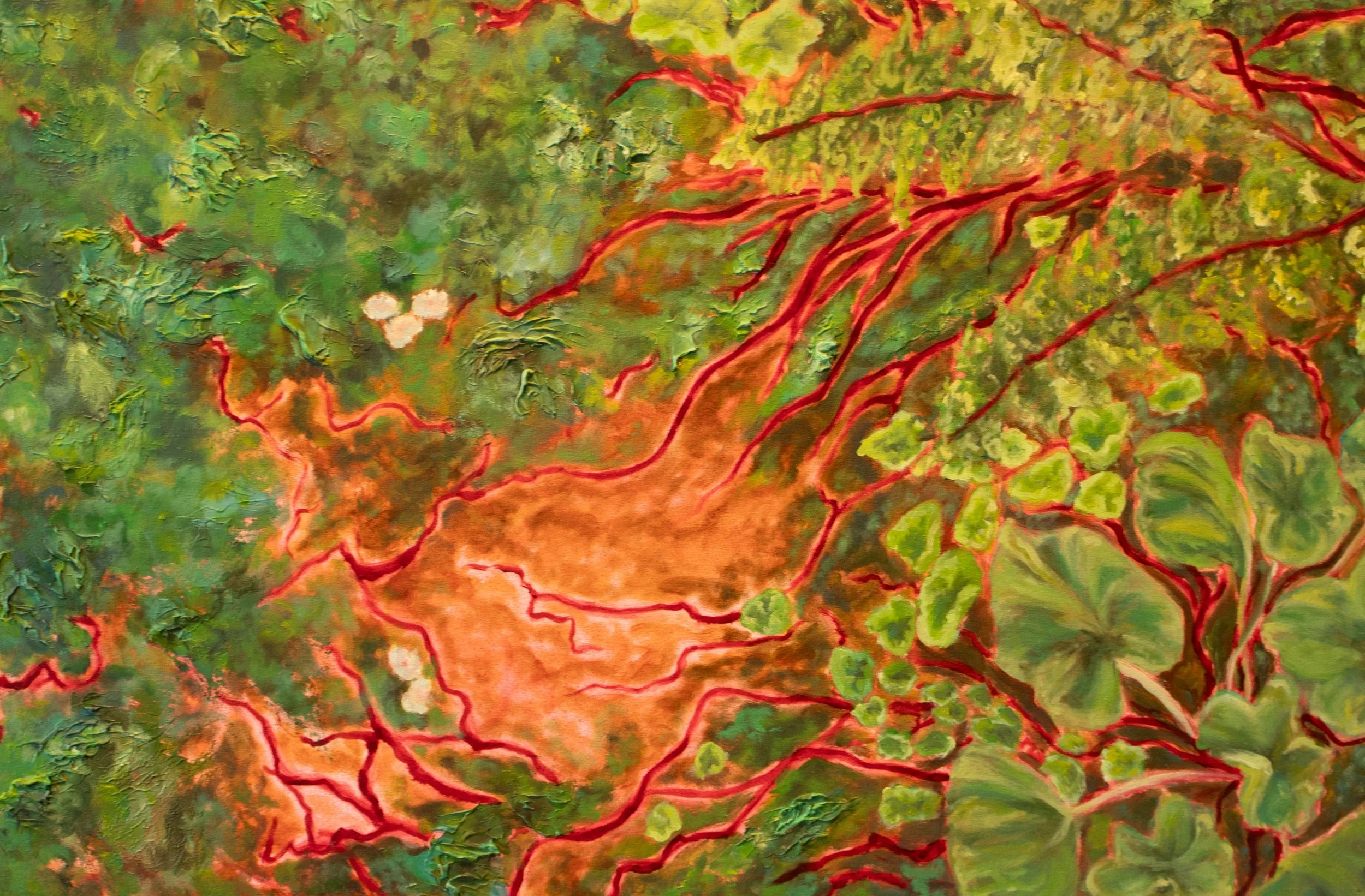 Tender in Vein, I See Angels Through the Cracks
2024
Oil on Canvas, Cold Wax Medium, Pearl Ex
Powdered Pigments
3 Part Series
3' x 2'